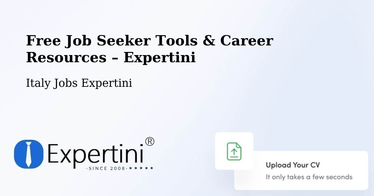 Free Job Seeker Tools & Career Resources – Cornedo Vicentino - Cornedo Vicentino, Italy Jobs Expertini