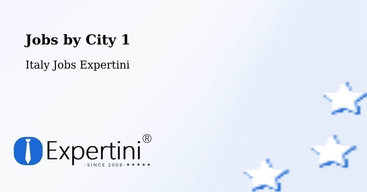 City Jobs in Italy - Expertini